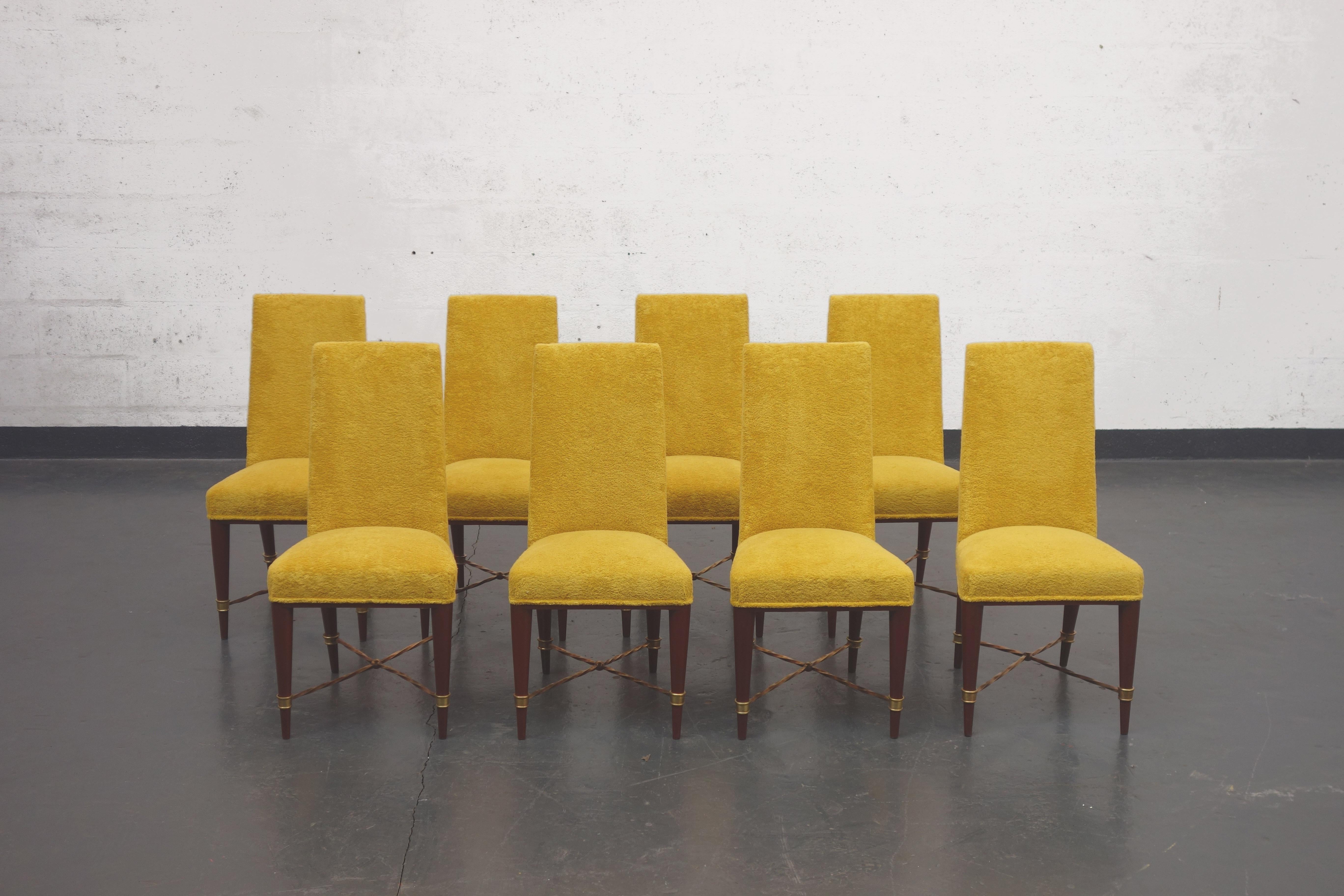 Set of 8 Chairs by Jean Royère, 1957 In Good Condition For Sale In Paris, FR