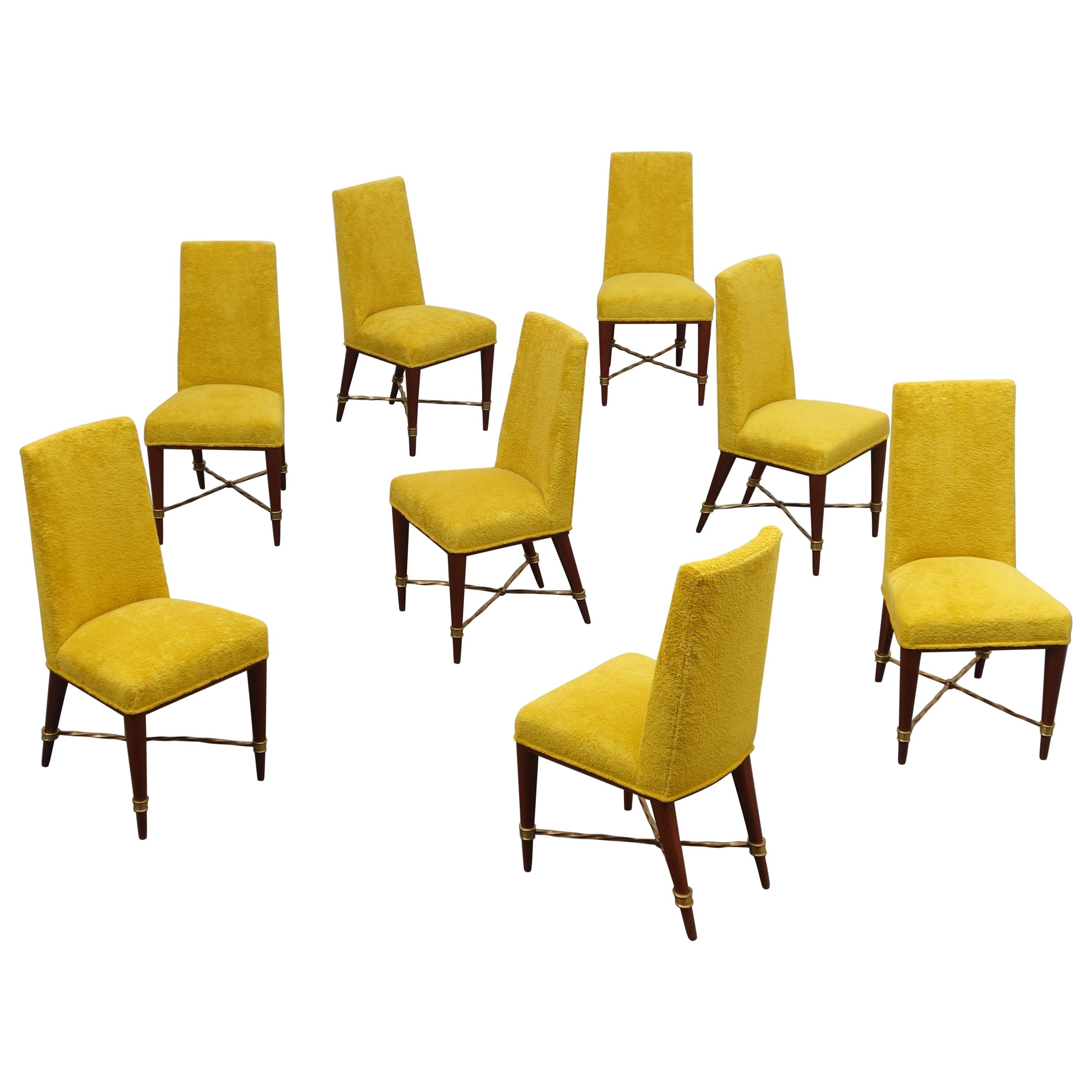 Set of 8 Chairs by Jean Royère, 1957 For Sale
