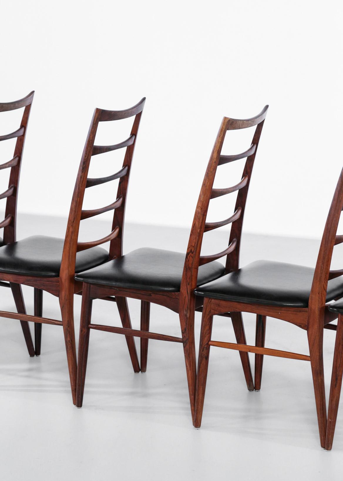 Set of 8 Chairs by Niels Koefoed in Rosewood Danish 1