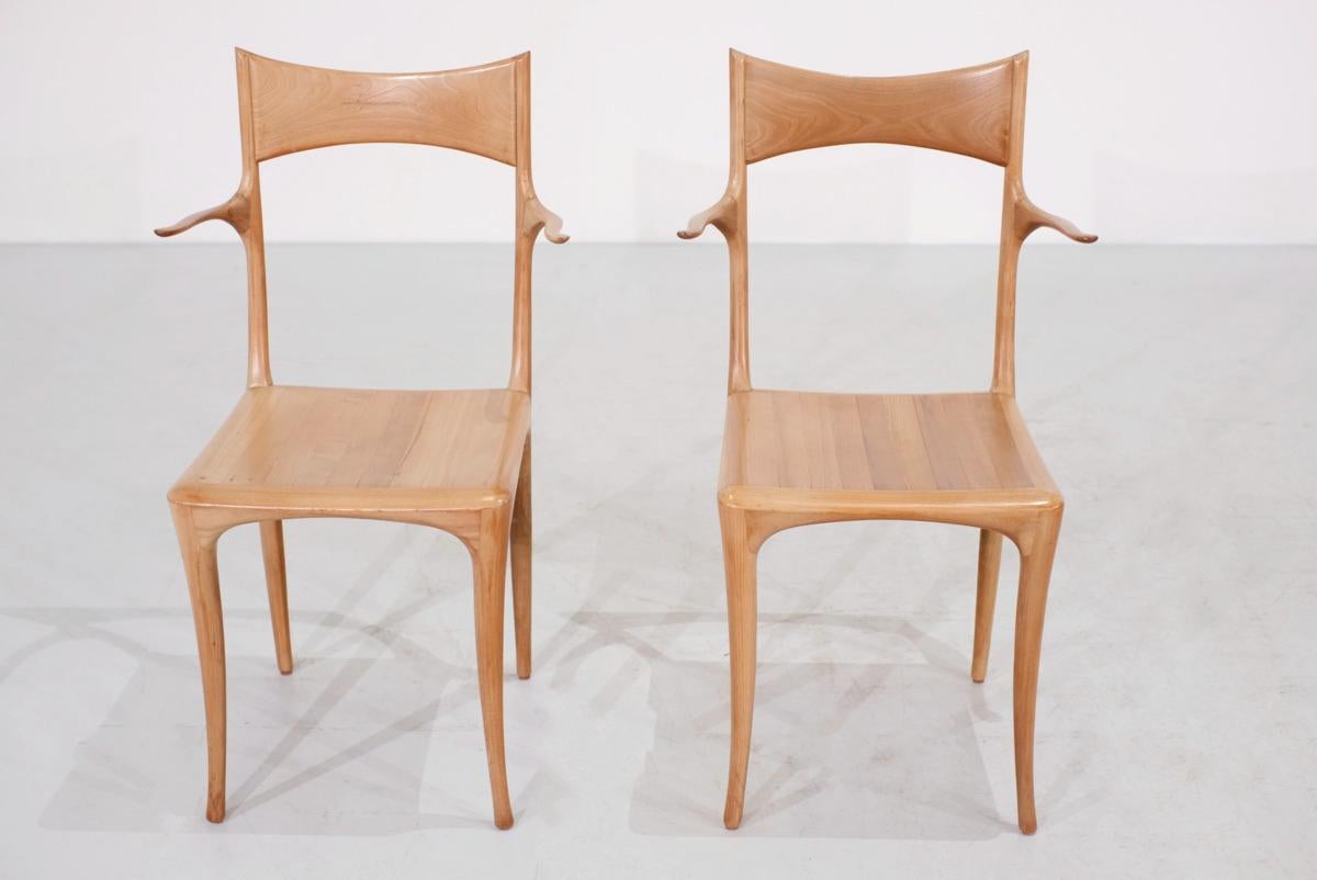 Ensemble de 8 chaises « Chrobera Segunda » de Roberto Lazzeroni pour Ceccotti, années 1980 Bon état - En vente à Brussels , BE