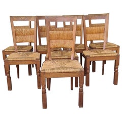 Ensemble de 8 chaises circa 1940