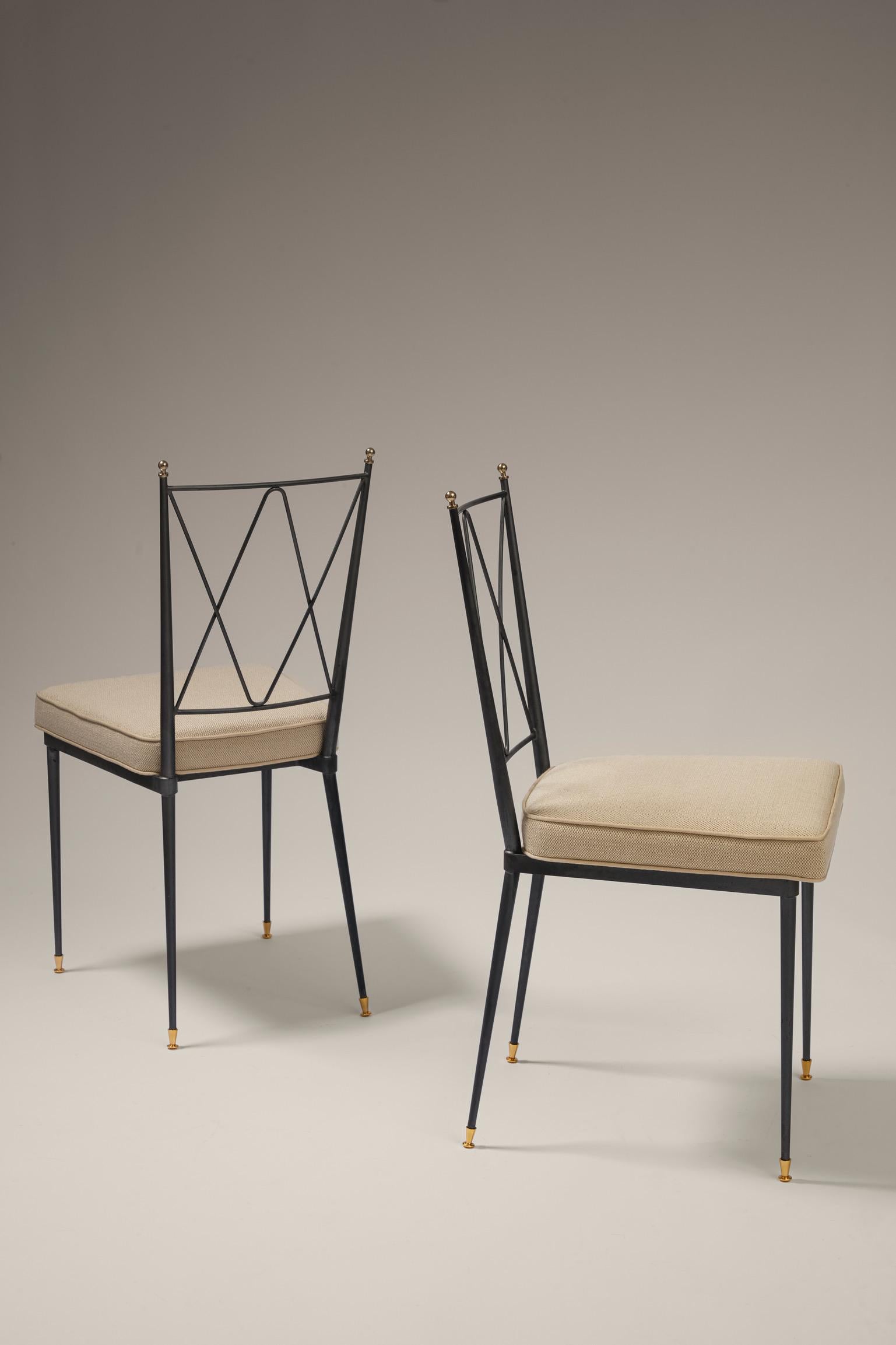 Art Déco Set di 8 sedie in vendita