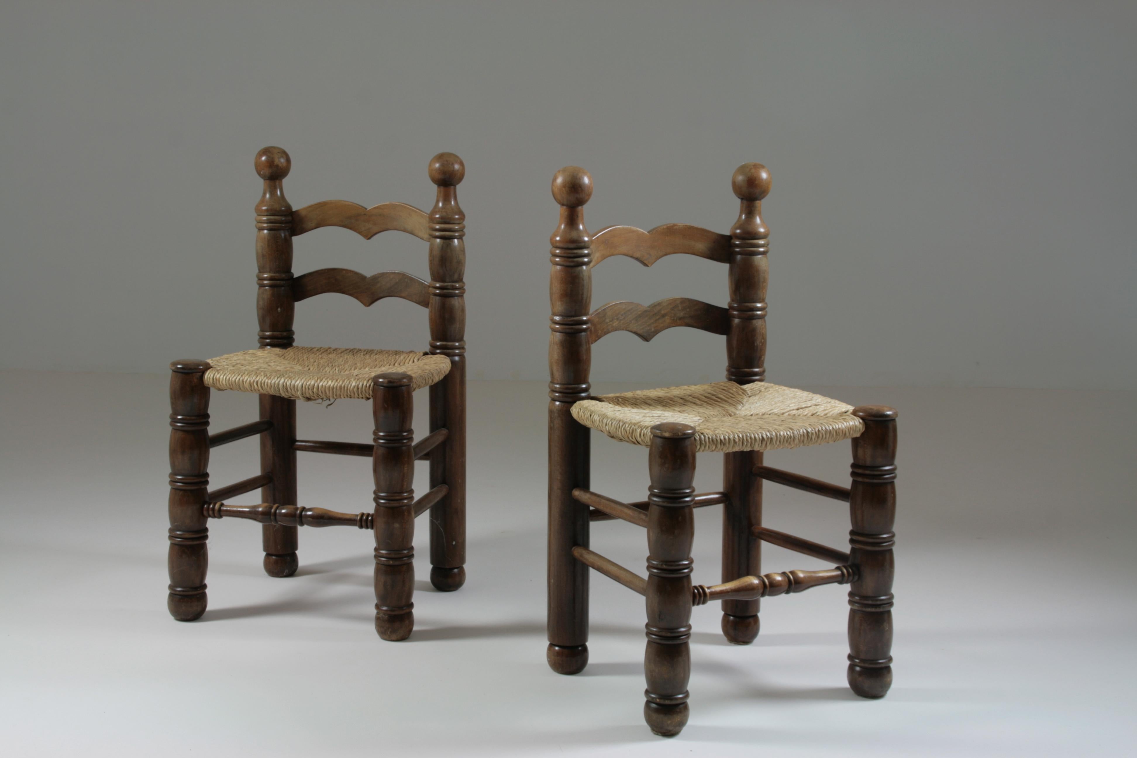 Set of 8 Chairs in the Manner of Charles Dudouyt, France, 1950s 7