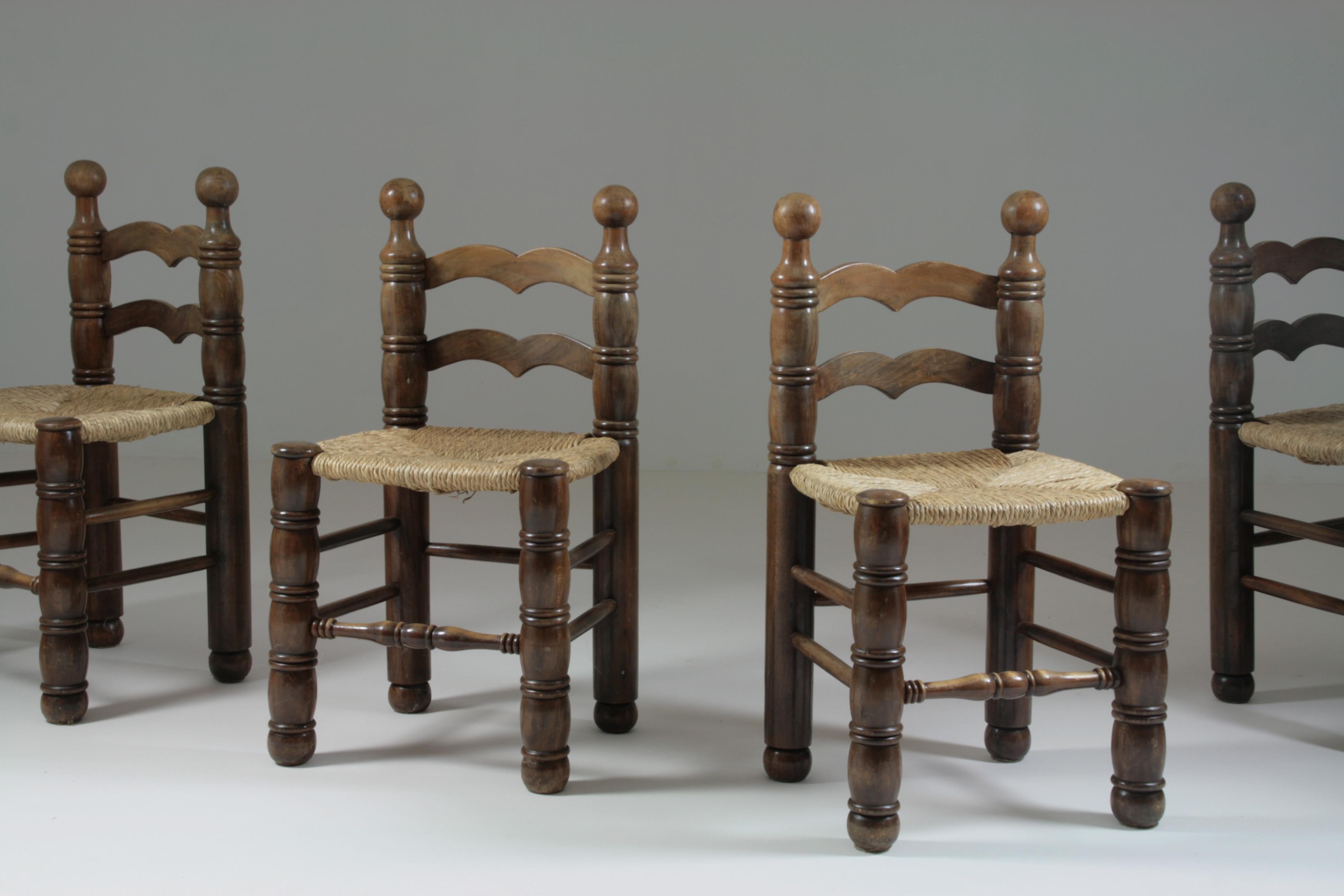 Set of 8 Chairs in the Manner of Charles Dudouyt, France, 1950s 8