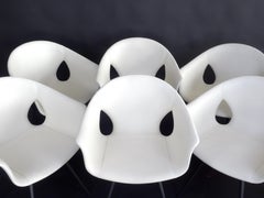 Set of 8 Chairs Model 'Ginger Ale' by Designer R. Lazzeroni for Poltrona Frau