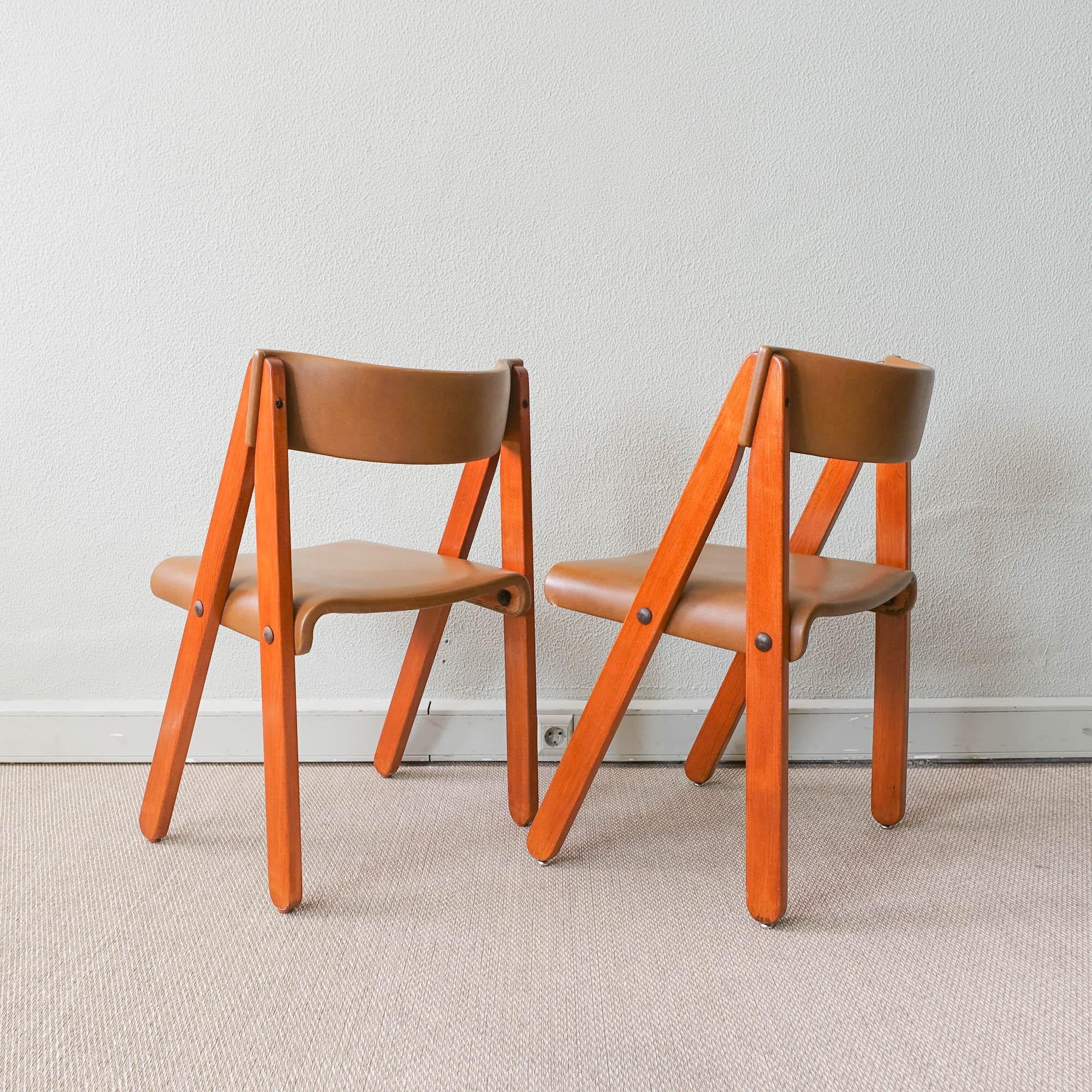 Set of 8 Chairs, Model Noruega, by Gastão Machado for Móveis Olaio, 1978 For Sale 3