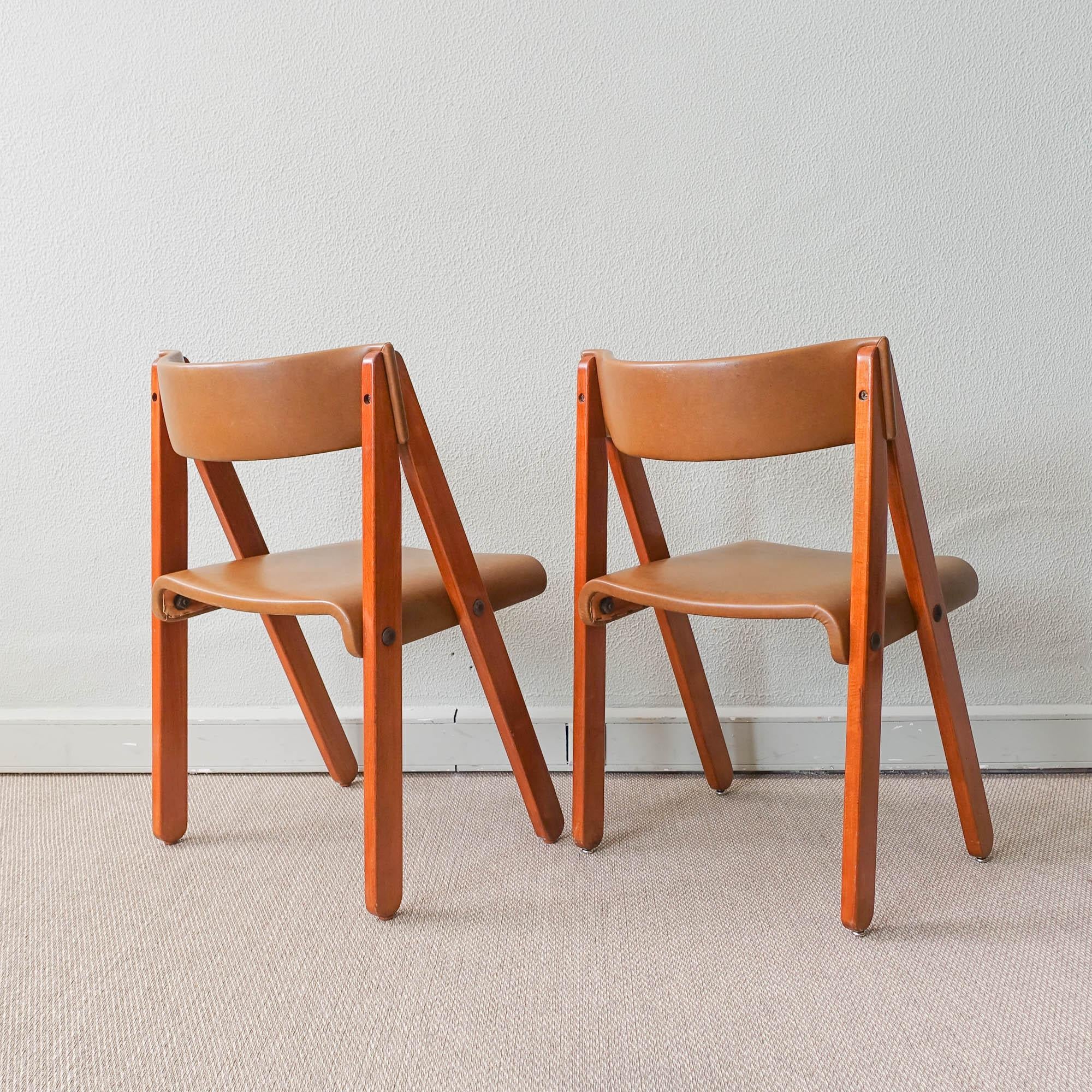 Ensemble de 8 chaises, modèle Noruega, par Gastão Machado pour Móveis Olaio, 1978 en vente 5