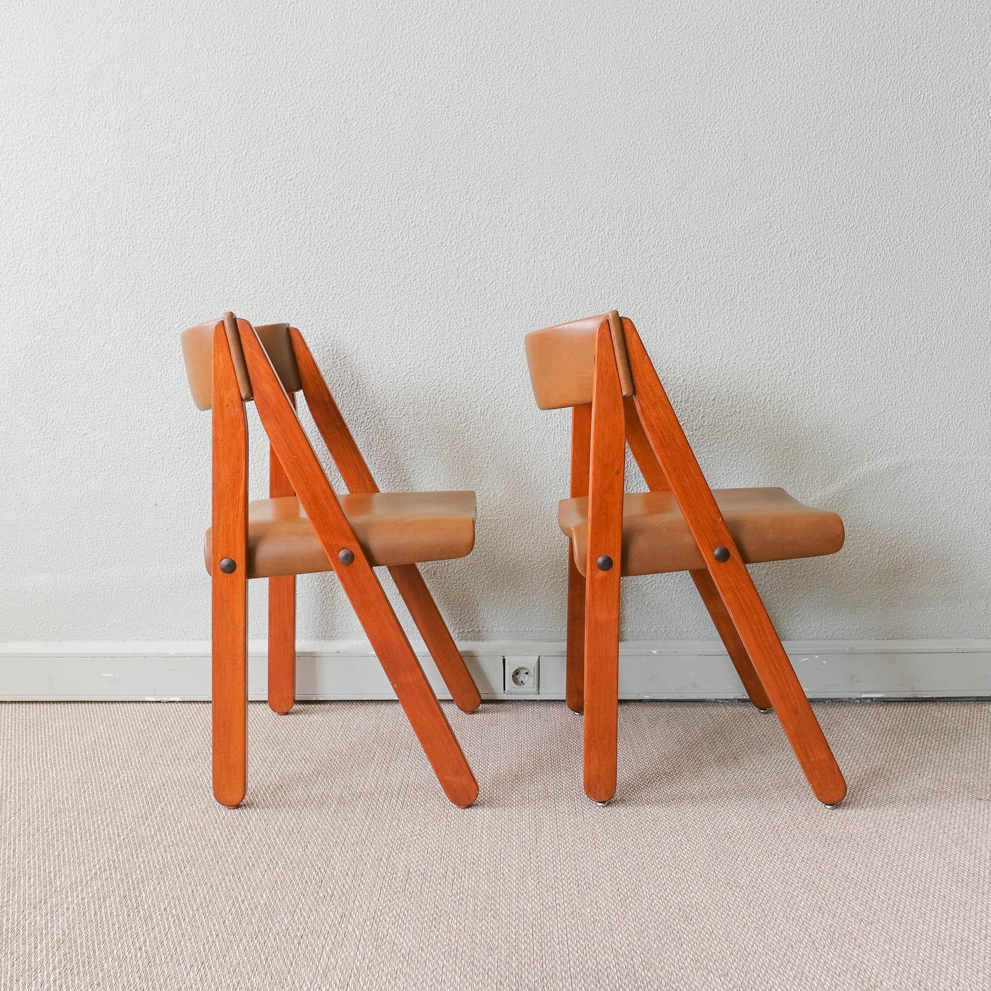 Set of 8 Chairs, Model Noruega, by Gastão Machado for Móveis Olaio, 1978 For Sale 6