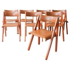 Satz von 8 Stühlen, Modell Noruega, von Gastão Machado für Móveis Olaio, 1978