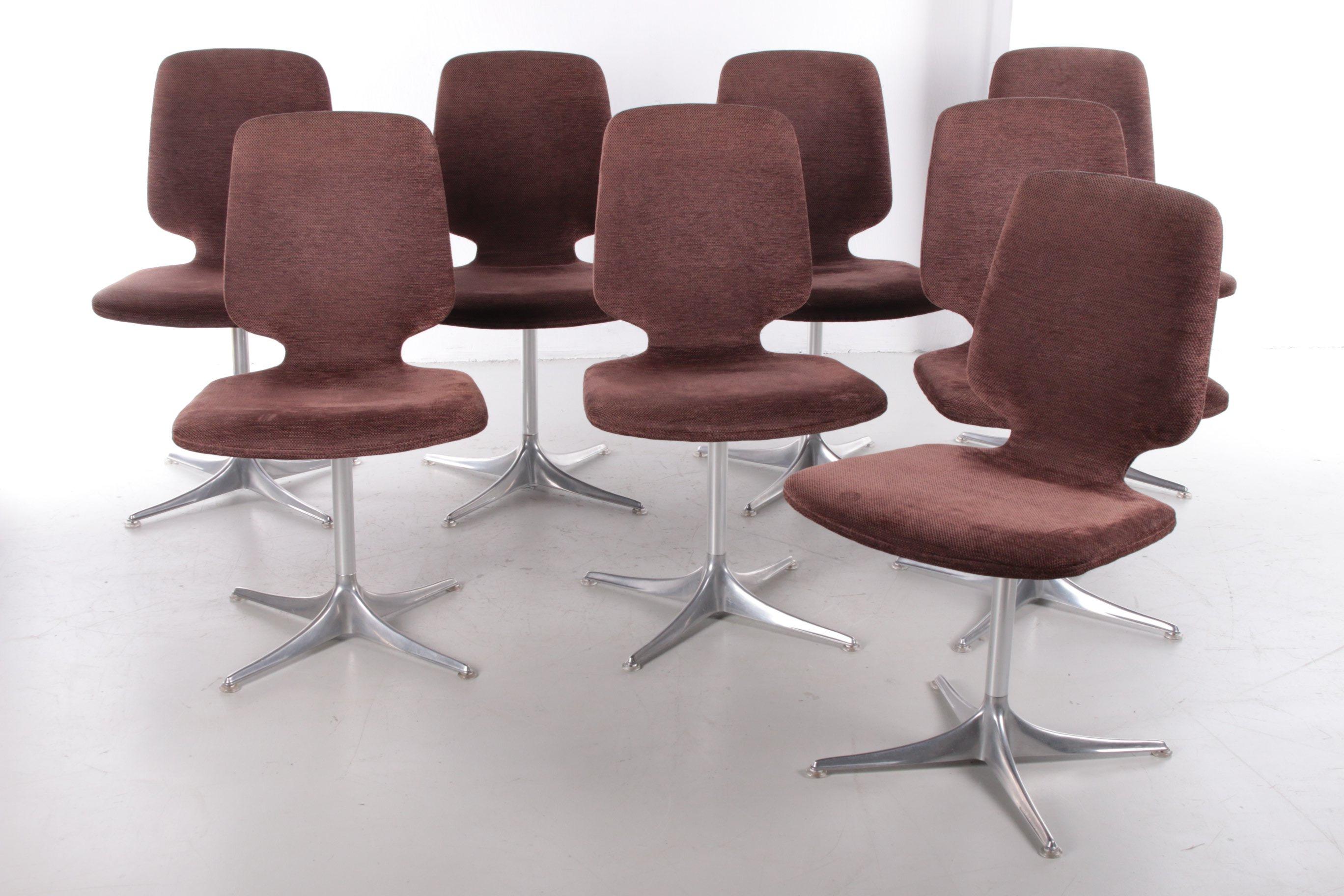 Set of 8 Chairs with Table by Horst Bruning Chair Model Sedia for COR For Sale 9