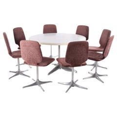 Set of 8 Chairs with Table by Horst Bruning Chair Model Sedia for Cor