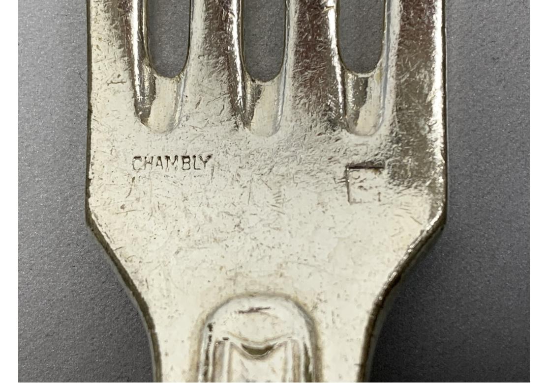 Set Of 8 Chambly Hotel Silver Dinner Forks From Carlyle Hotel en vente 4