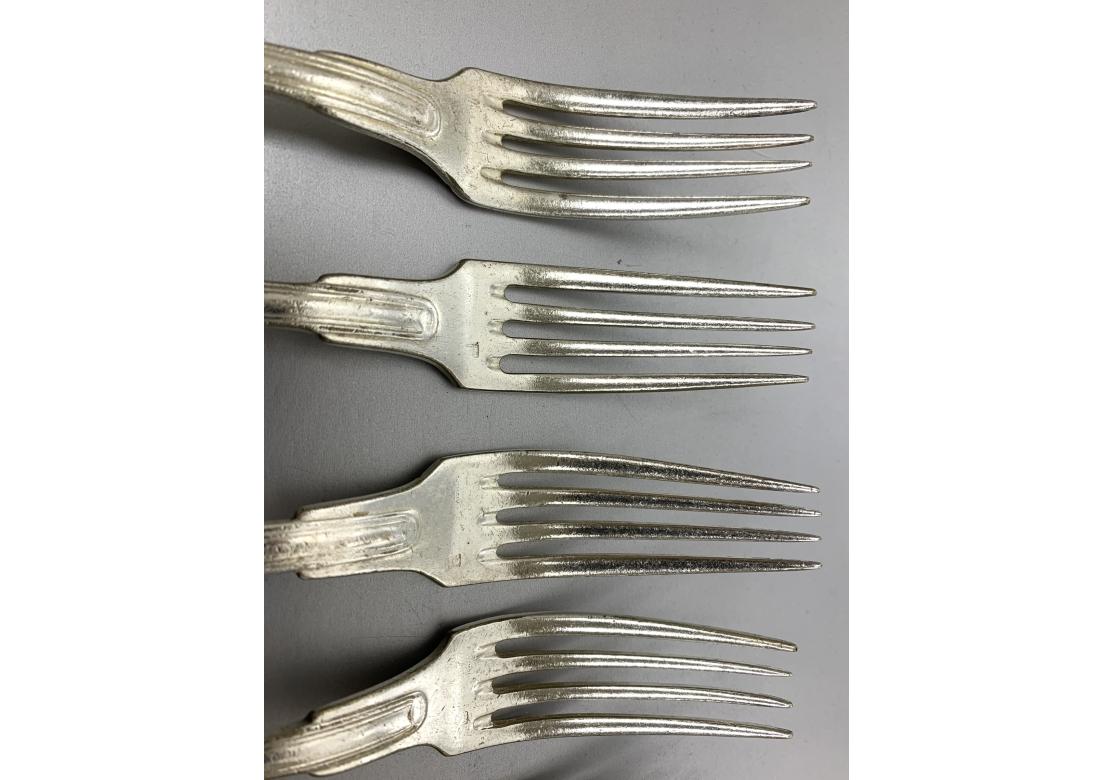 Français Set Of 8 Chambly Hotel Silver Dinner Forks From Carlyle Hotel en vente