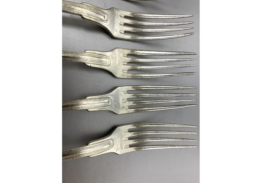 20ième siècle Set Of 8 Chambly Hotel Silver Dinner Forks From Carlyle Hotel en vente