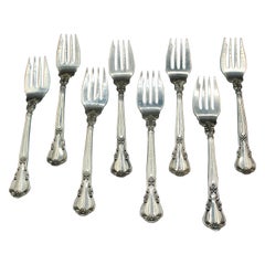 Set of 8 Chantilly Sterling Silver Salad or Dessert Forks by Gorham