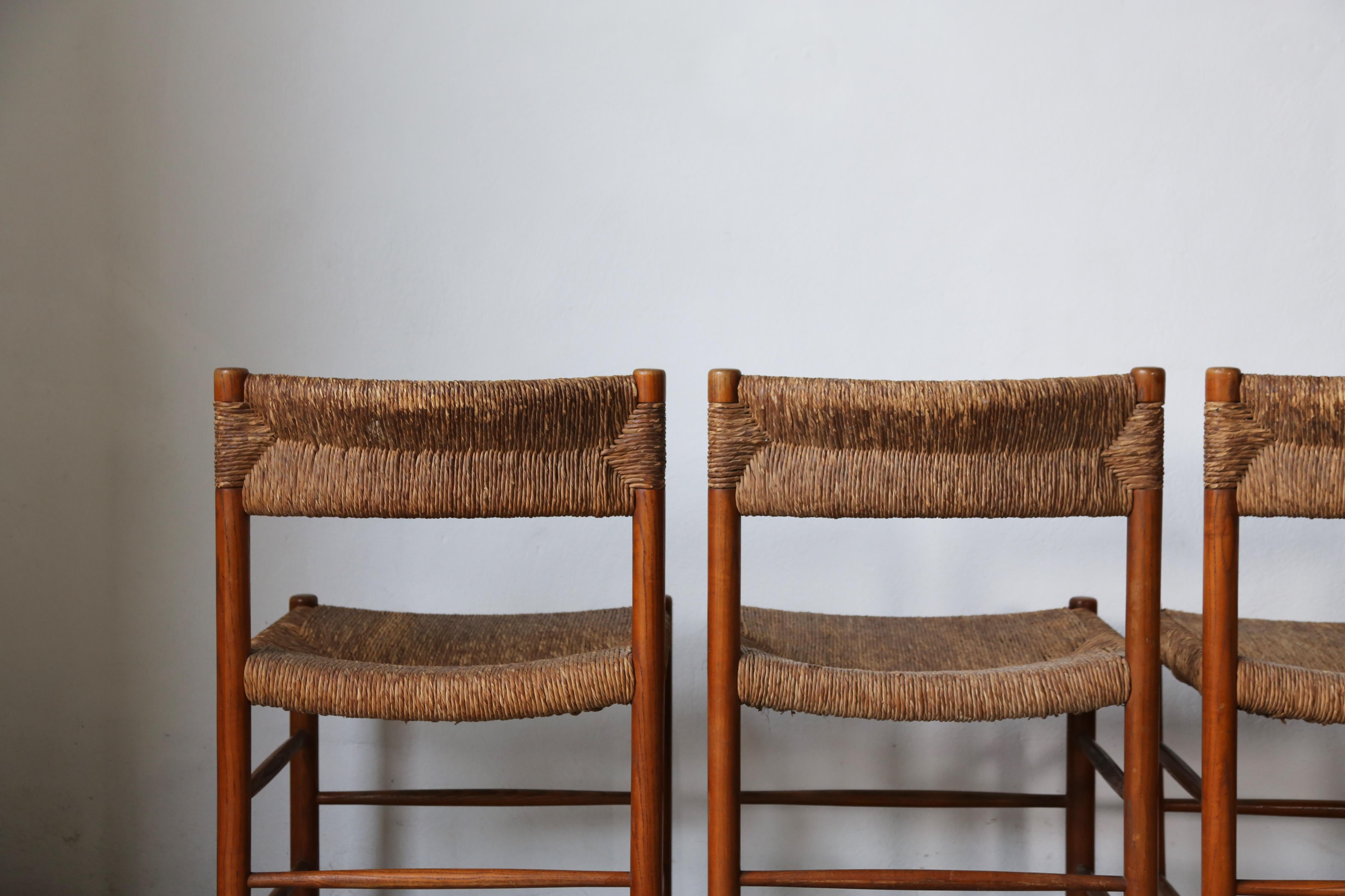 Set of 8 Charlotte Perriand / Robert Sentou Dordogne Chairs, France, 1960s For Sale 10