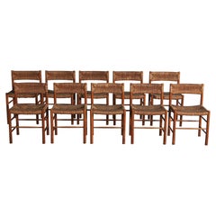 Ensemble de 8 chaises Dordogne Charlotte Perriand / Robert Sentou, France, années 1960