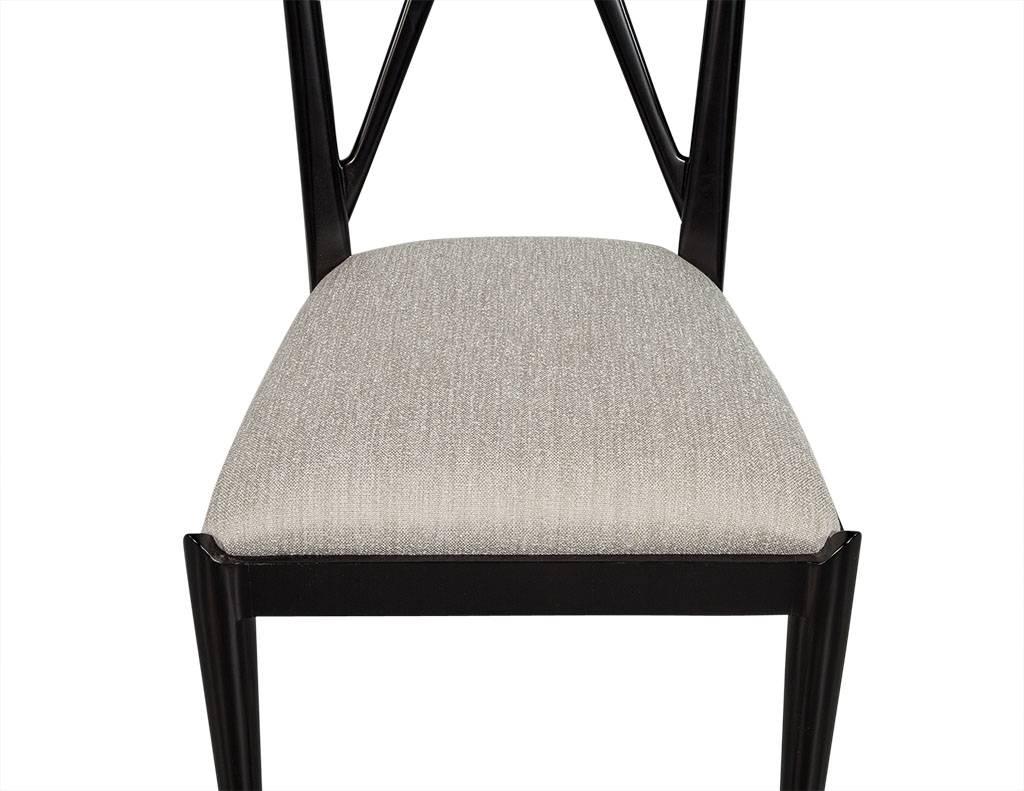 Set of Eight Chavet Mid-Century Modern Inspired Dining Chairs 3