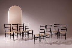 Set di 8 sedie da pranzo Chiavari di Colombo Sanguineti, Italia, anni '50