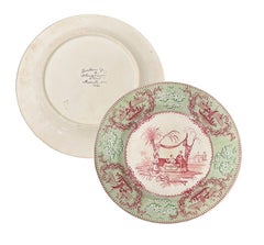 Romantic Chinese Scenes Fine Earthenware 8 Plates by Creil 1834-1840