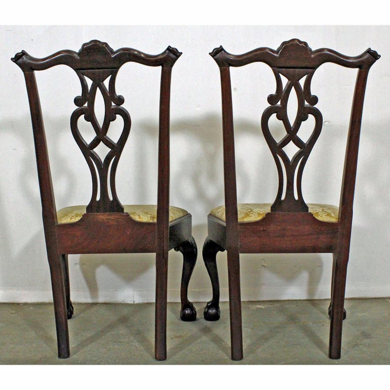 Set of 8 Chippendale Ball and Claw Mahogany Dining Chairs at 1stDibs