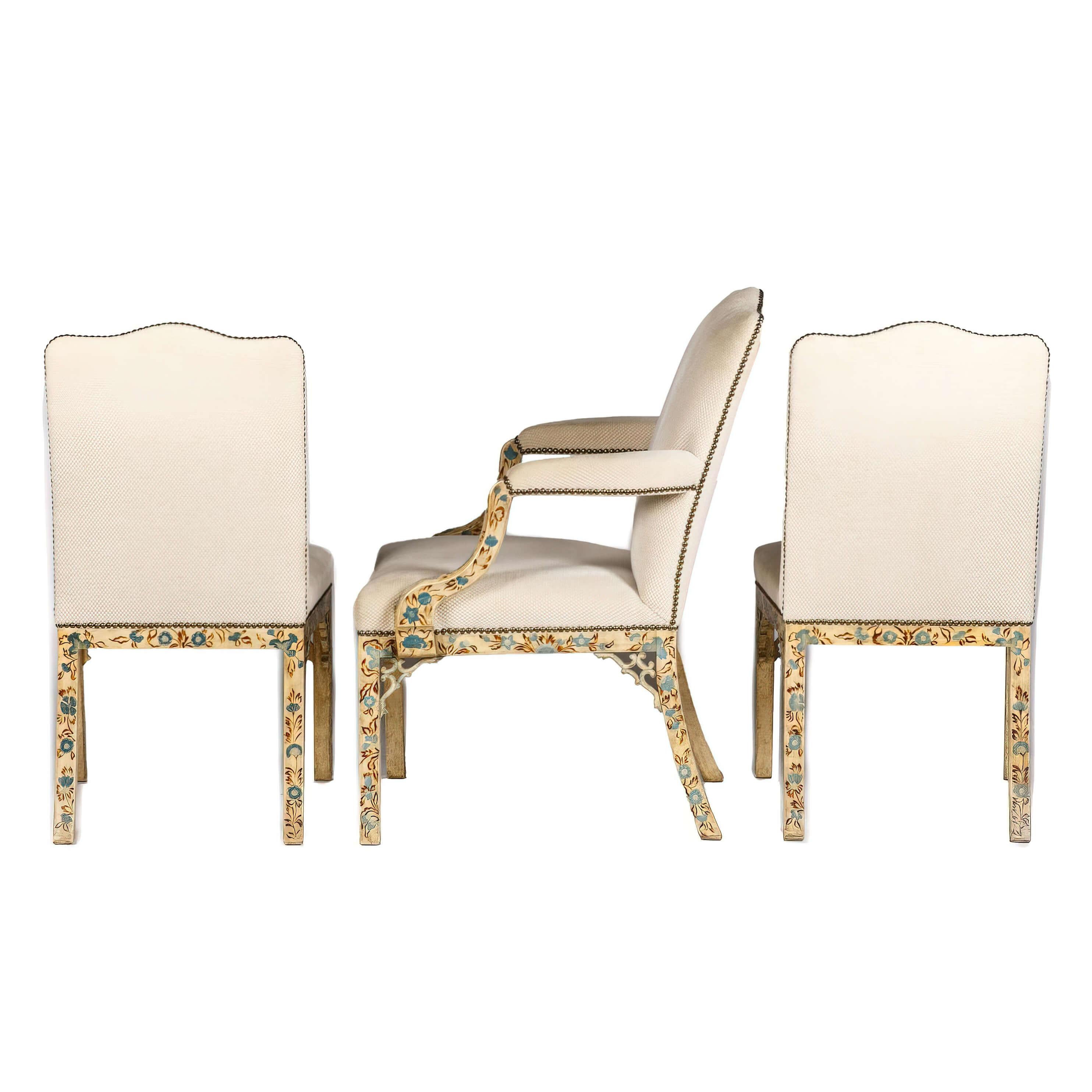 Mid-20th Century Set of 8 Chippendale Dining Chairs