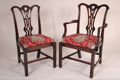Set of 8 Chippendale style Mahogany Dining Room Chairs