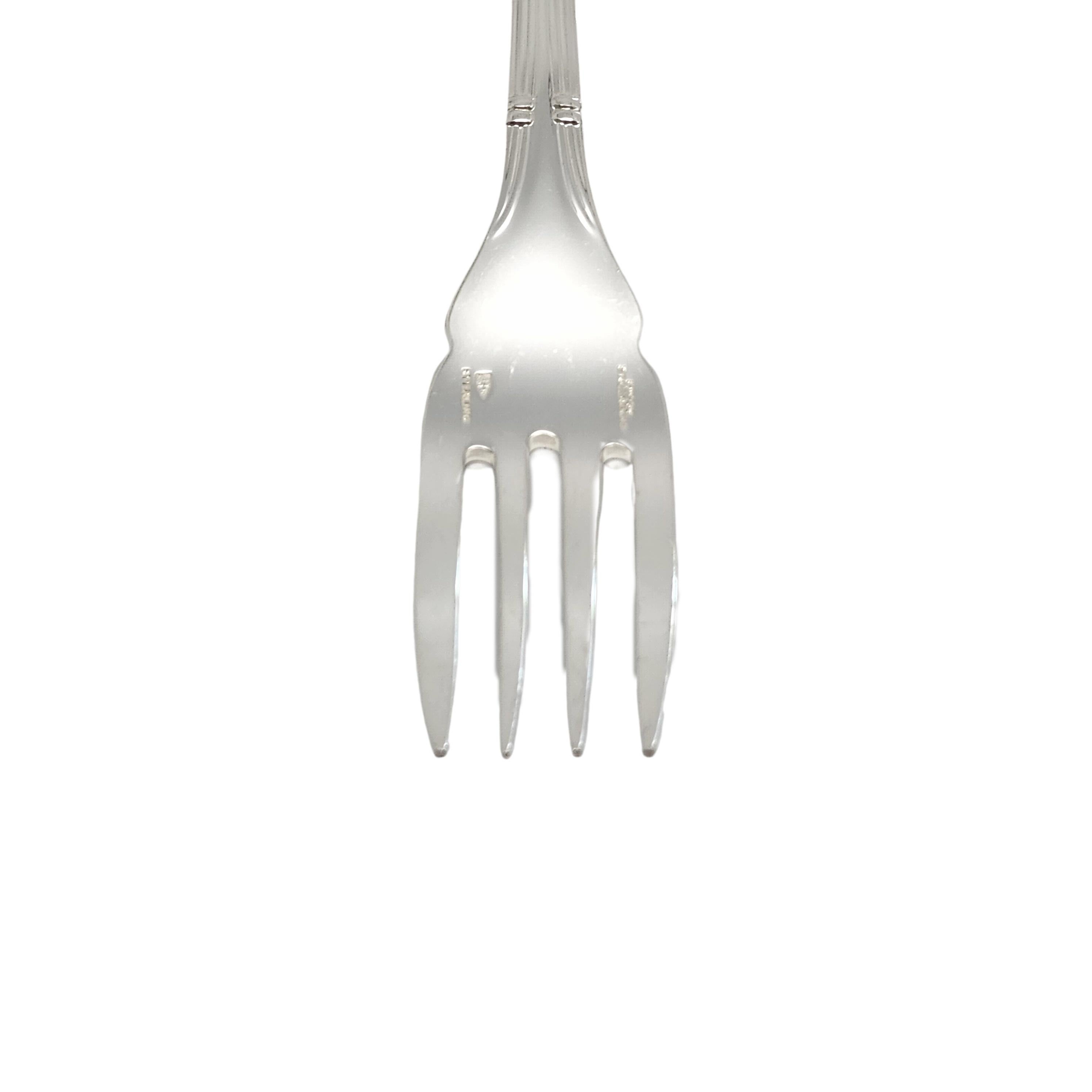 Set of 8 Christofle Oceana Sterling Silver Salad/Fish Forks 1