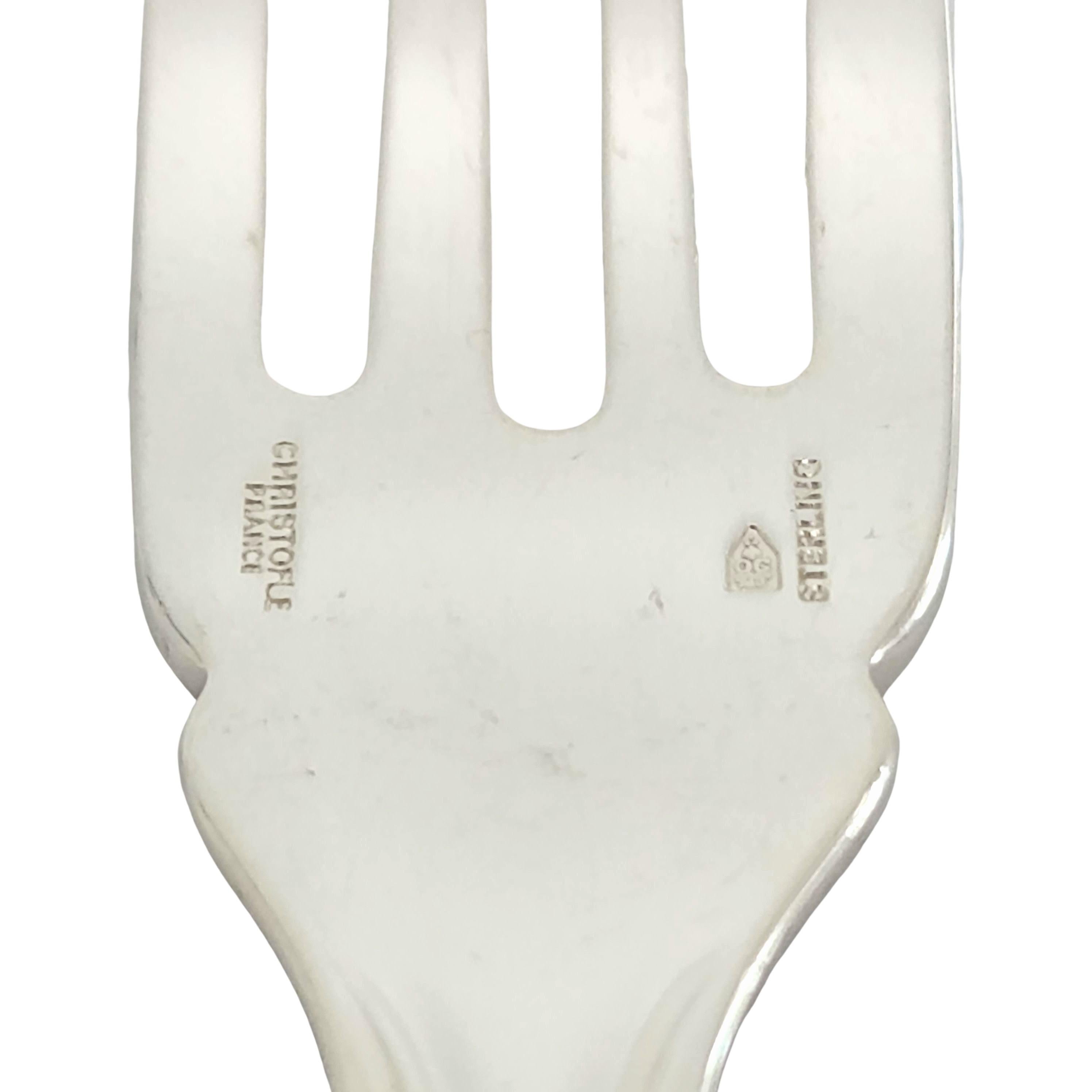 Set of 8 Christofle Oceana Sterling Silver Salad/Fish Forks 5