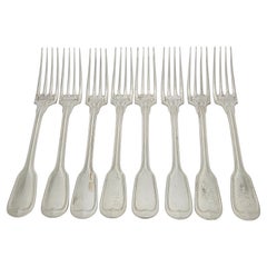 Set de 8 fourchettes en argent Christofle 8 1/8" #20511