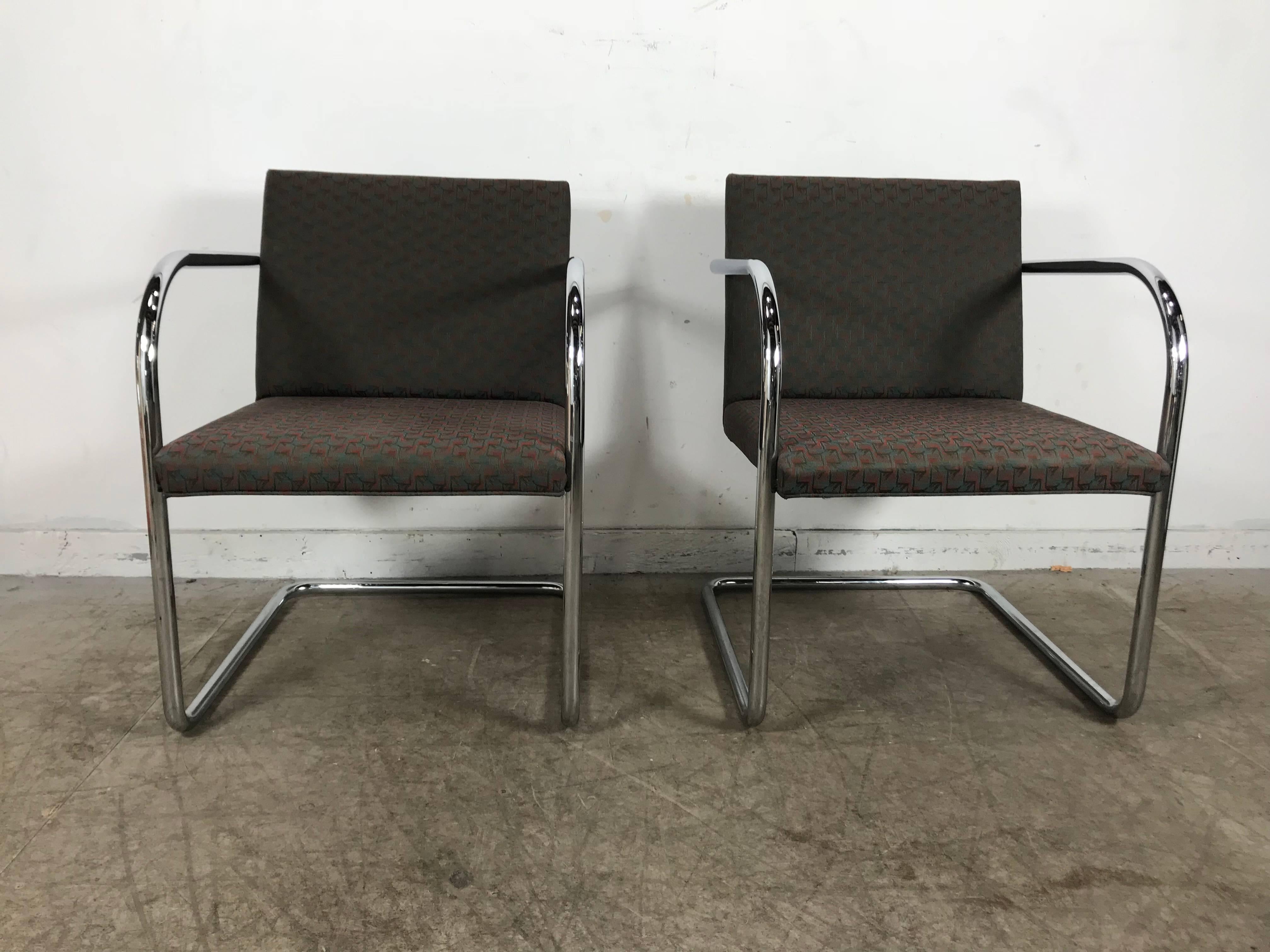 Américain Ensemble de huit chaises chromées Brno de Mies Van Der Rohe pour Thonet en vente