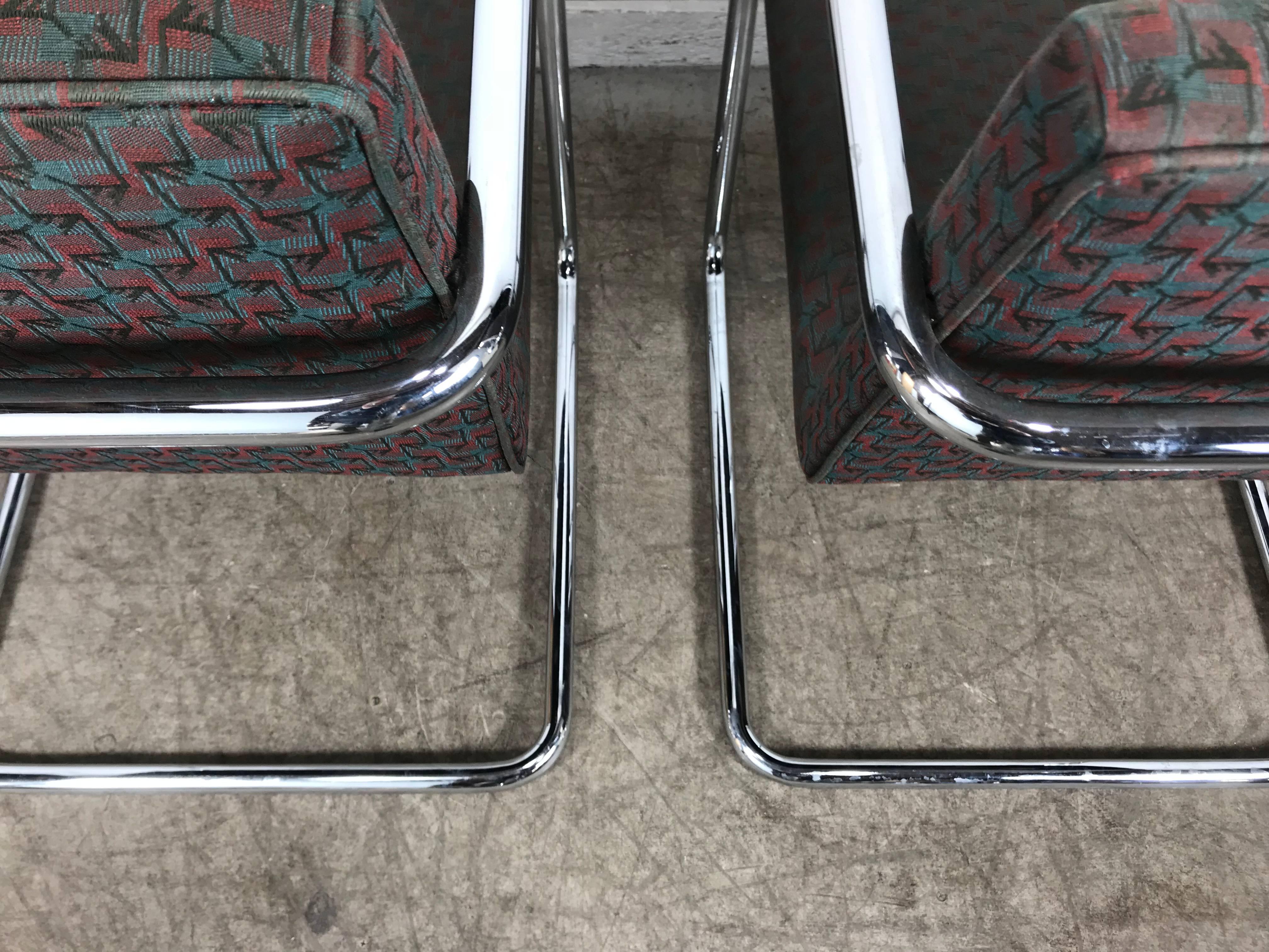 Set of Eight Chrome Brno Chairs by Mies Van Der Rohe for Thonet For Sale 1