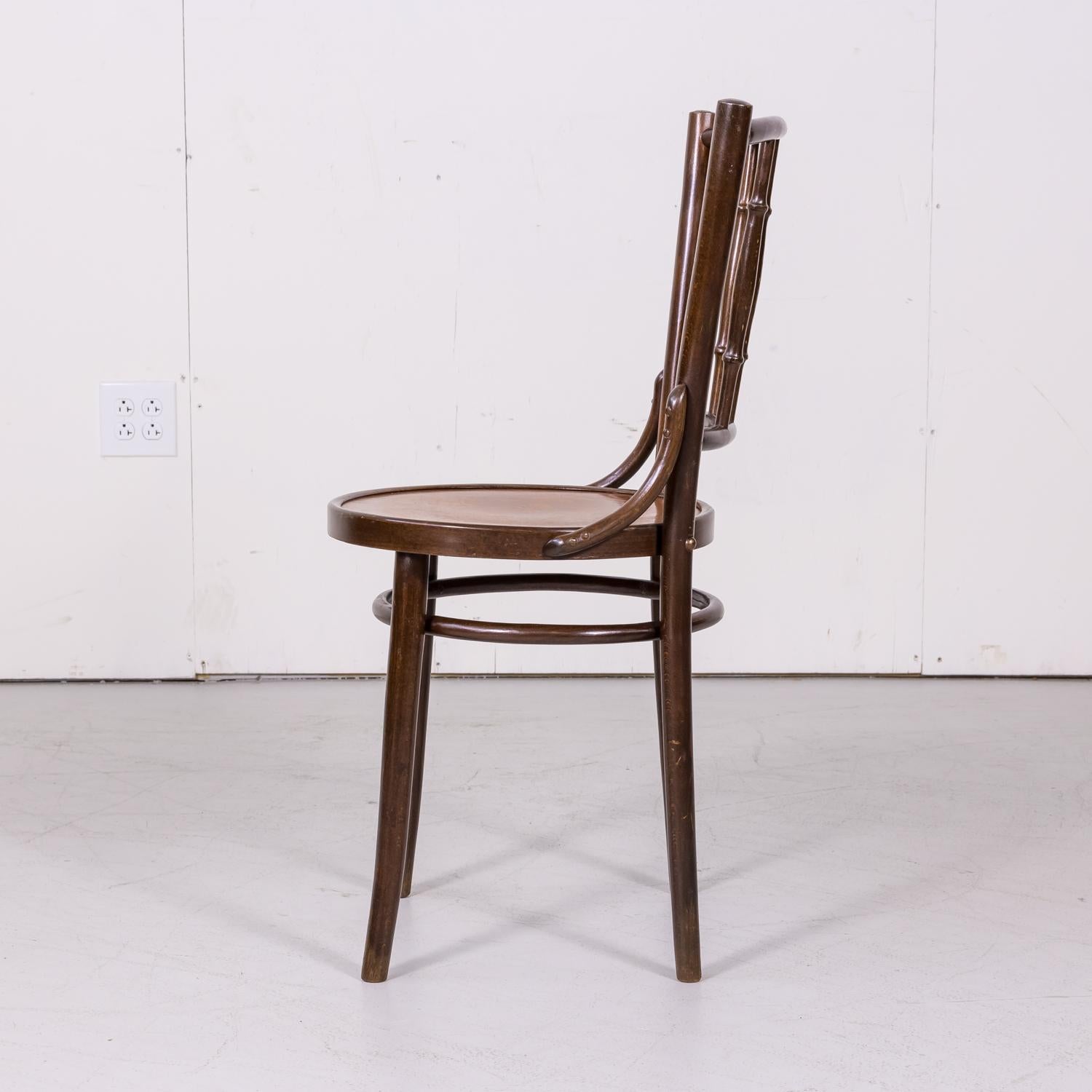 Beech Set of 8 Classic Bentwood Cafe Chairs by Mundus and J. & J. Kohn