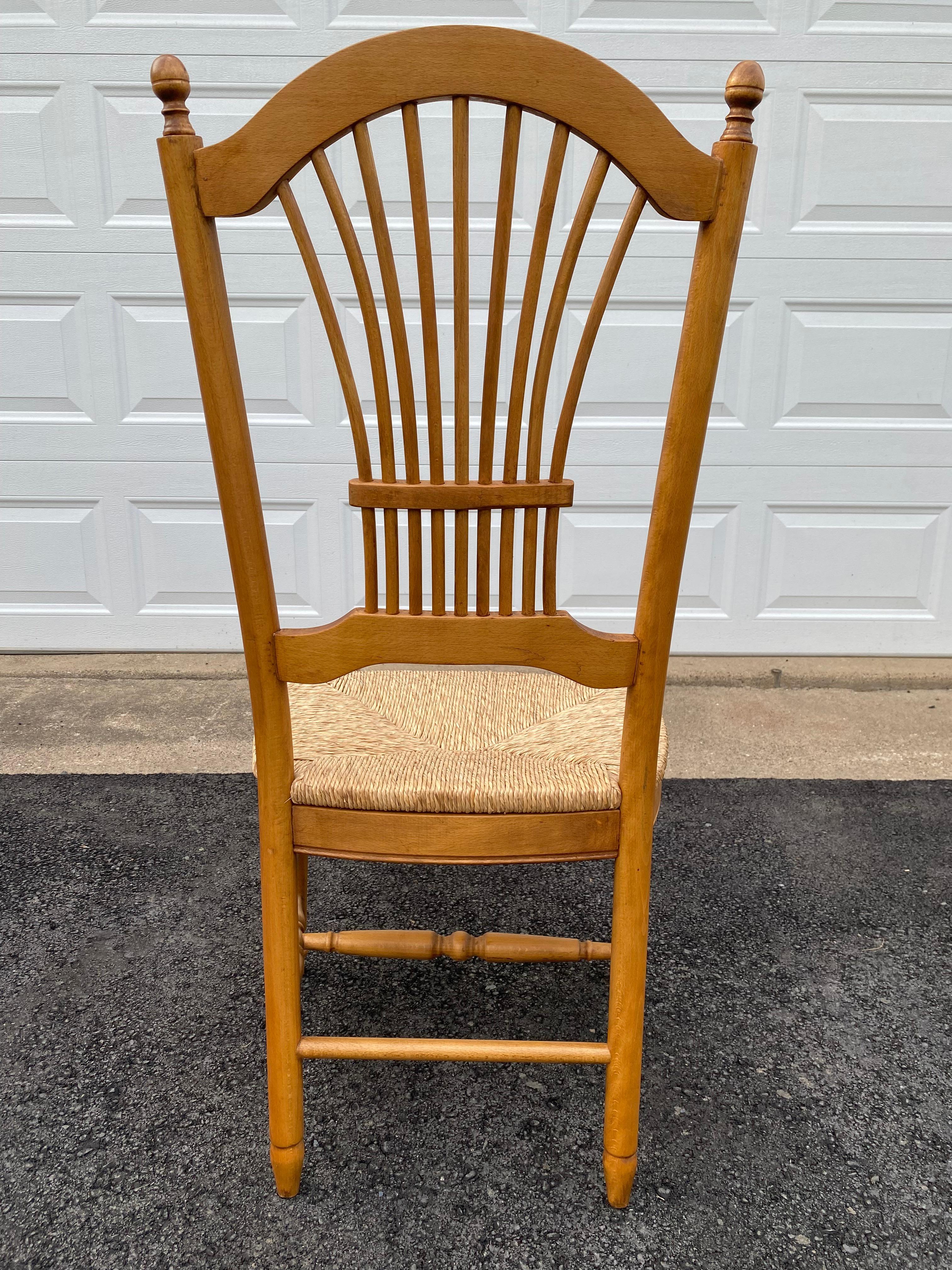 ethan allen wheat back chairs
