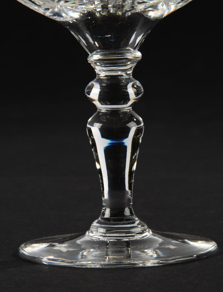 Set of 8 Clear Crystal Champagne Glasses For Sale at 1stDibs