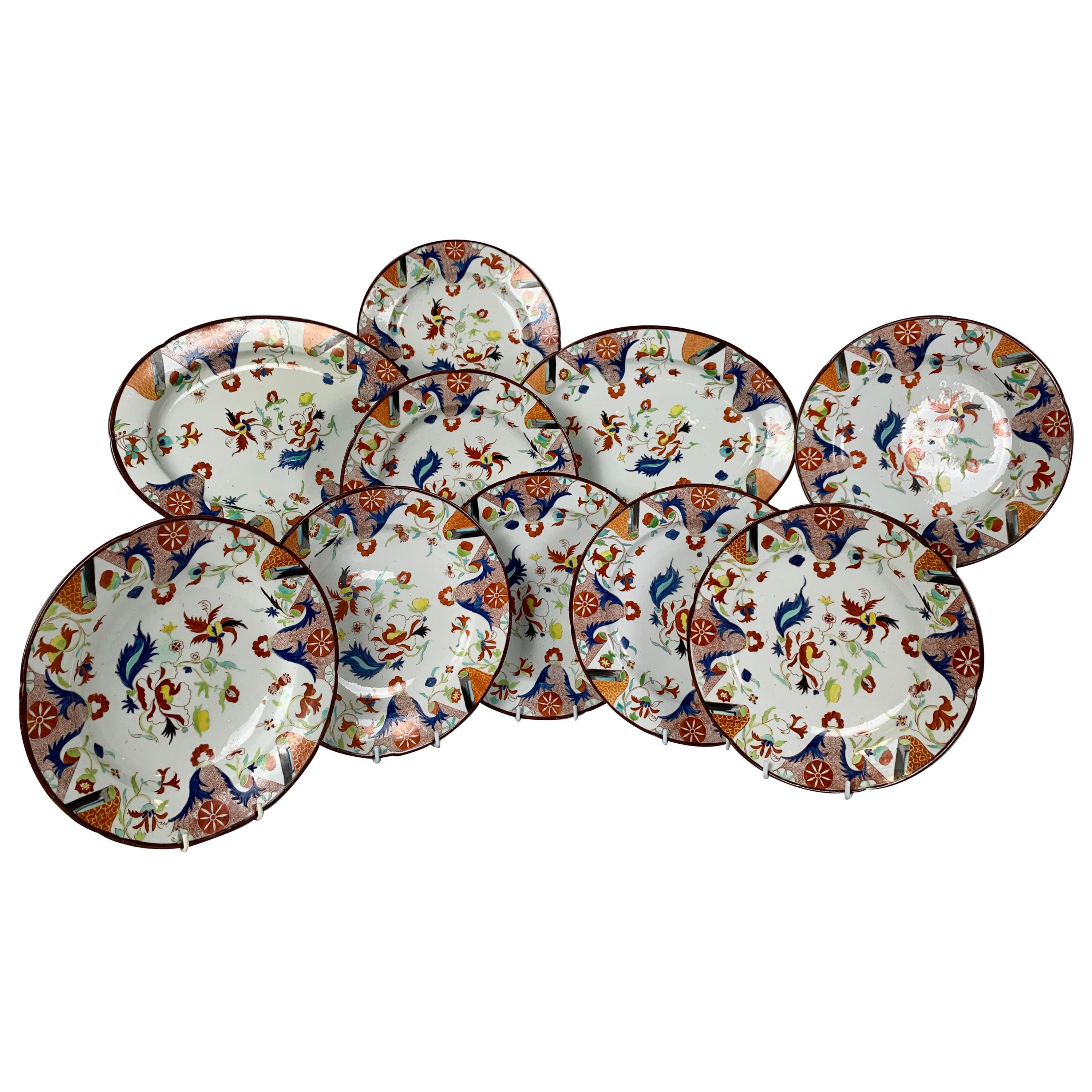 Set of 8 Coalport Dinner Plates and 2 Oval Serving Platters Made England at 1stDibs