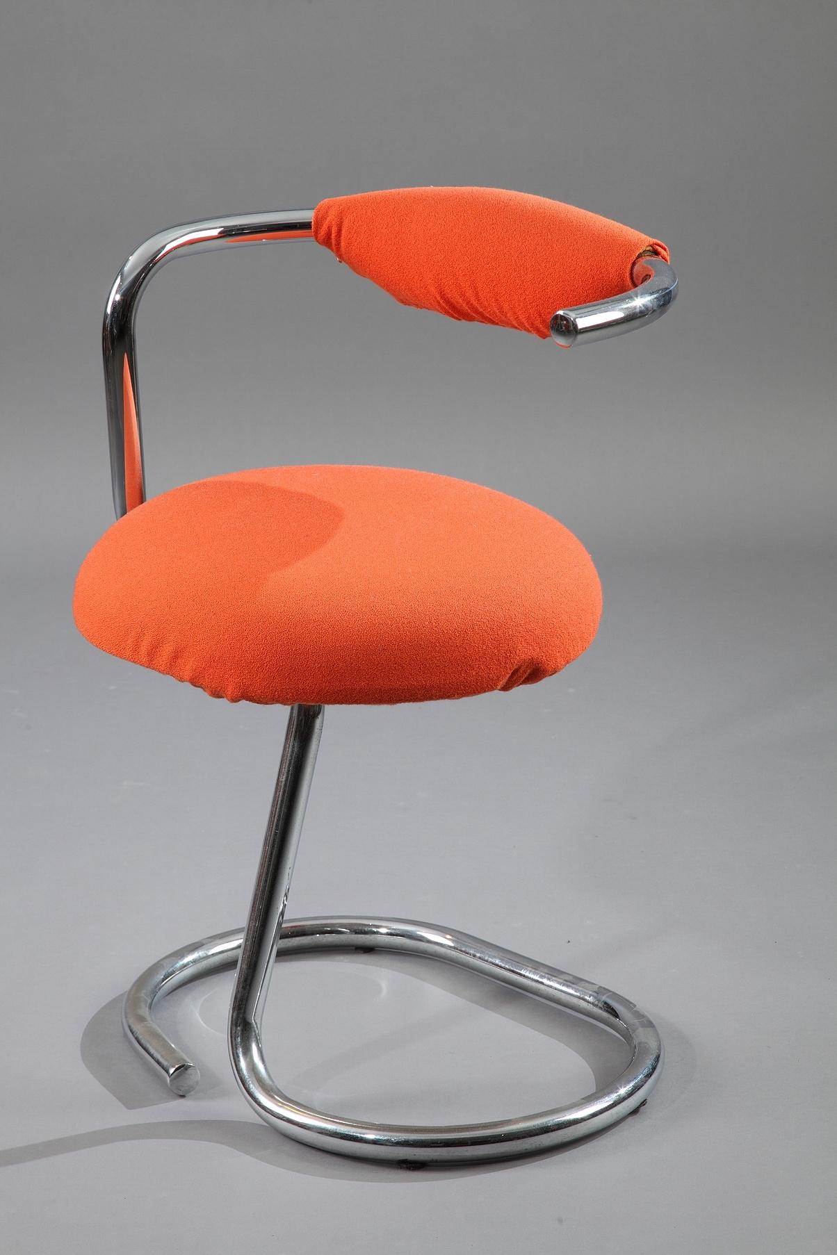 Set of 8 Cobra Chairs by Giotto Stoppino For Sale 1