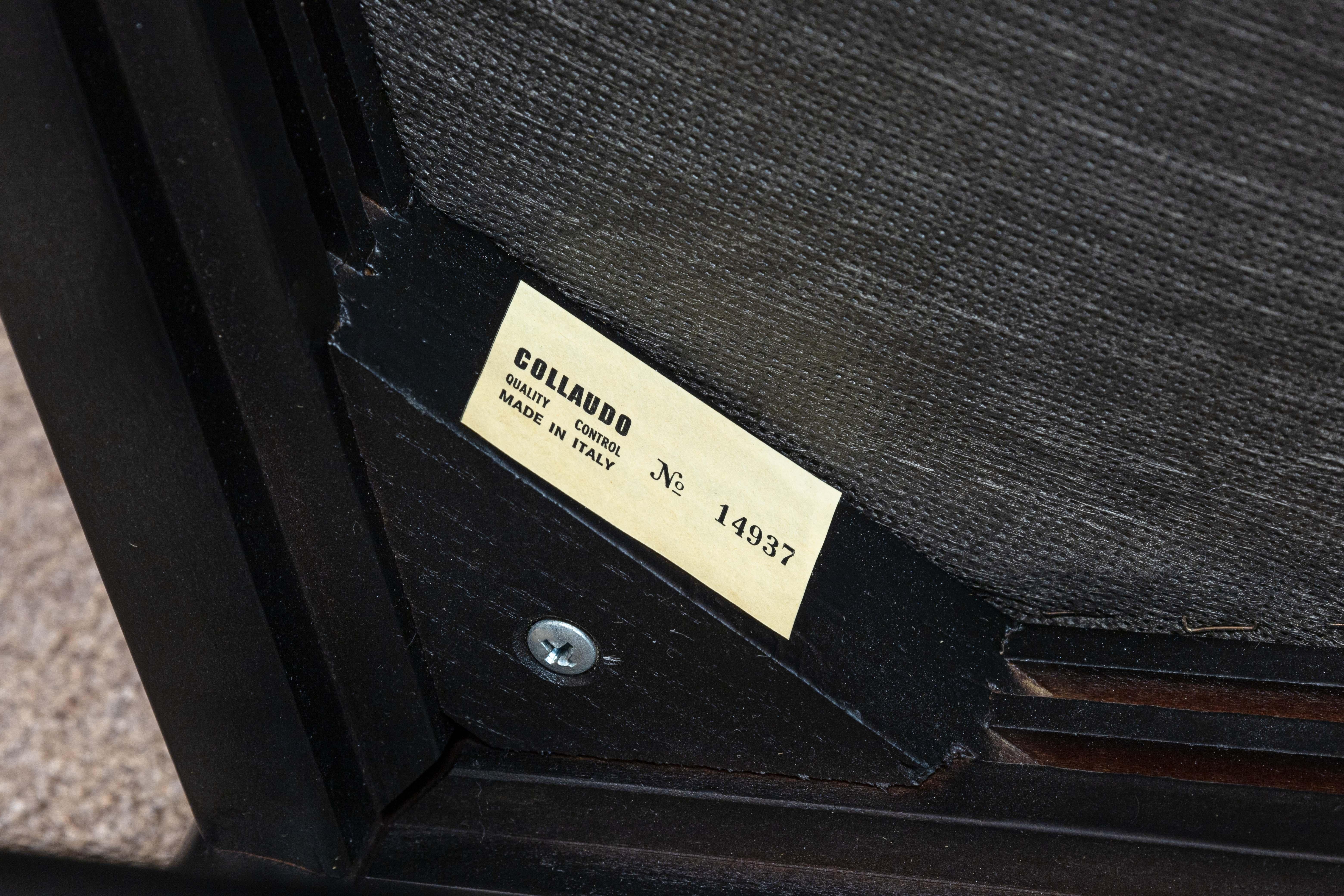Satz von 8 Collaudo für Stendig Esszimmerstühlen mit schwarz lackierter Lattenrostlehne, hergestellt in Italien im Angebot 4