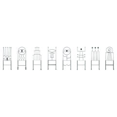 Ensemble de 8 chaises Collezione Surréaliste de Qvinto Studio