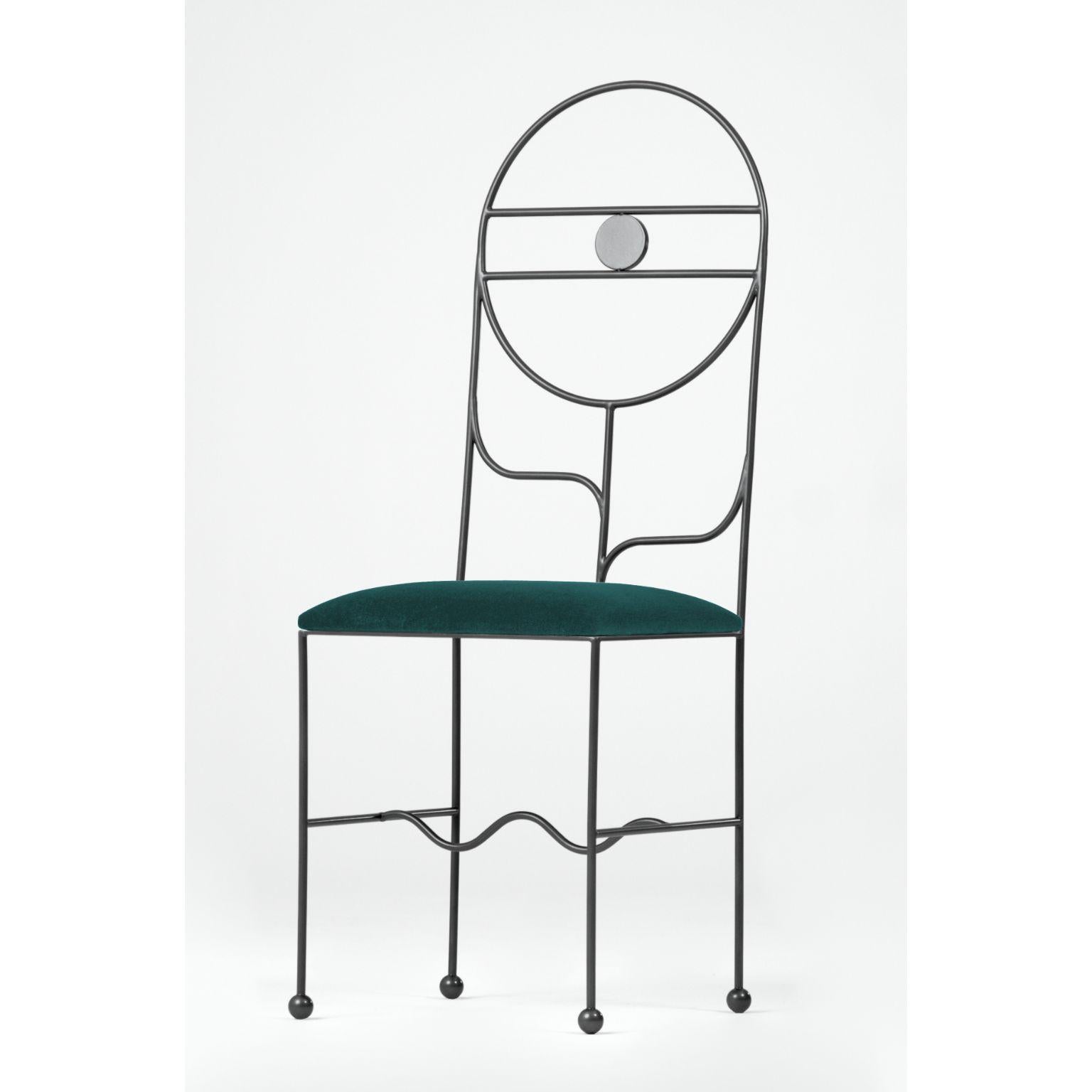Stainless Steel Set of 8 Collezione Surrealista Chairs with Cushions by Qvinto Studio For Sale