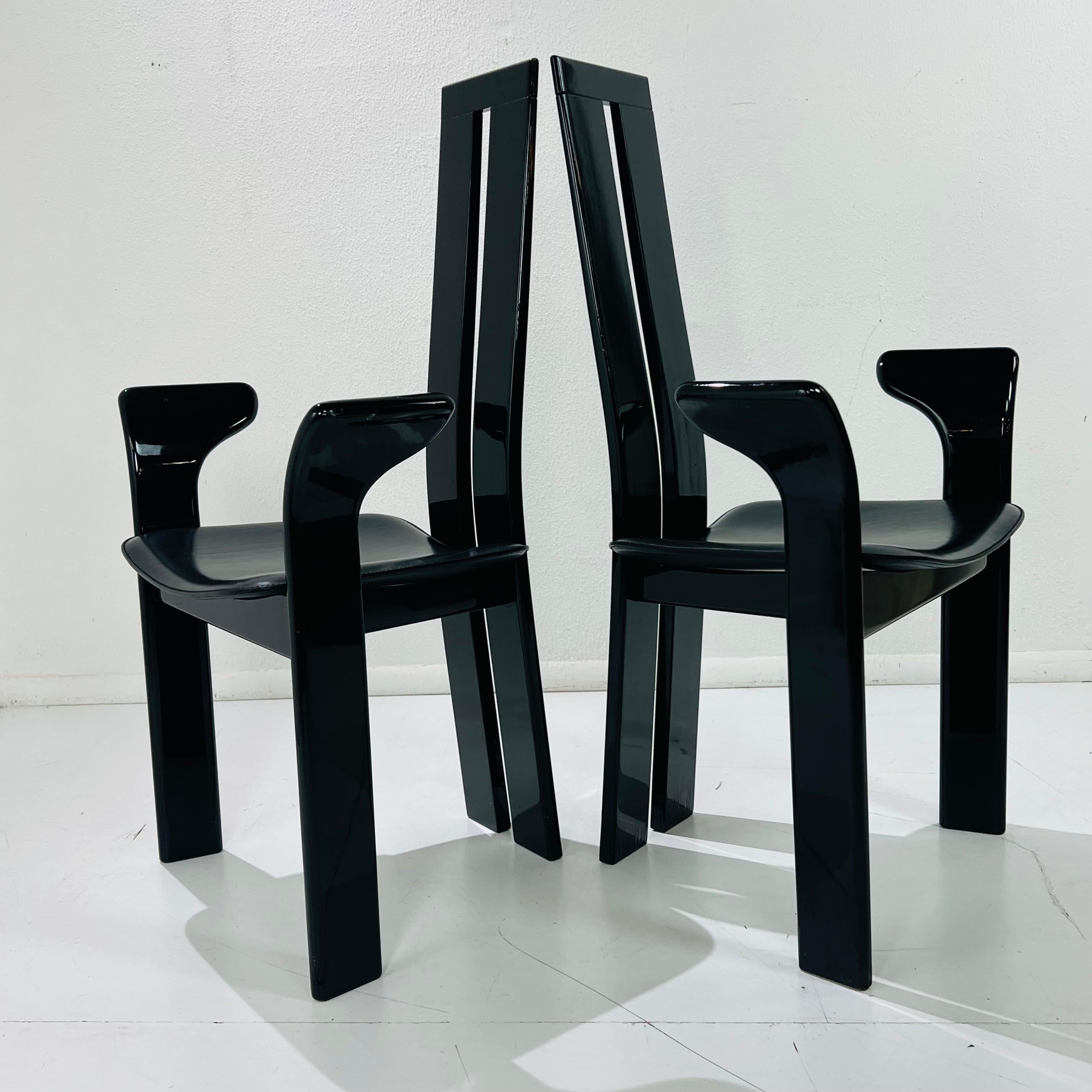 Set of 8 Costantini Lacquered Dining Chairs 9