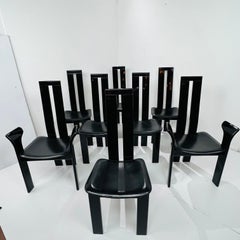 Ensemble de 8 chaises de salle à manger laquées Costantini