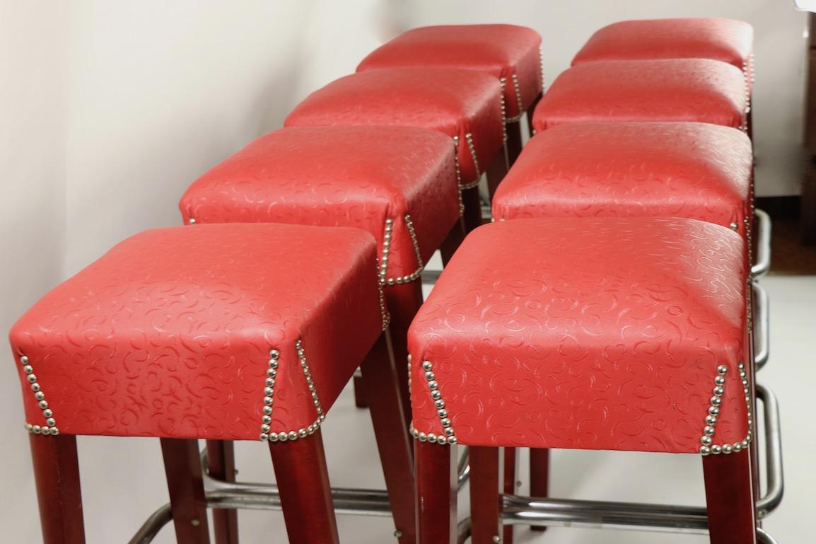 Set of 8 Counter Bar Stools by Chairmaster 2