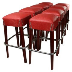 Set of 8 Counter Bar Stools by Chairmaster