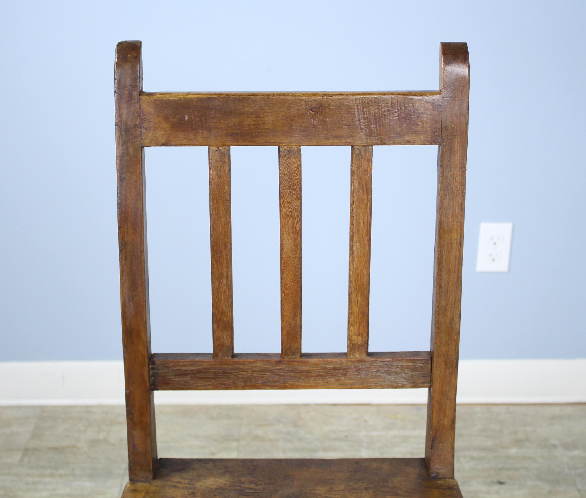 English Set of 8 Country Oak Dining Chairs