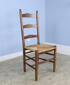 Set of 8 Country Oak Ladderback Chairs