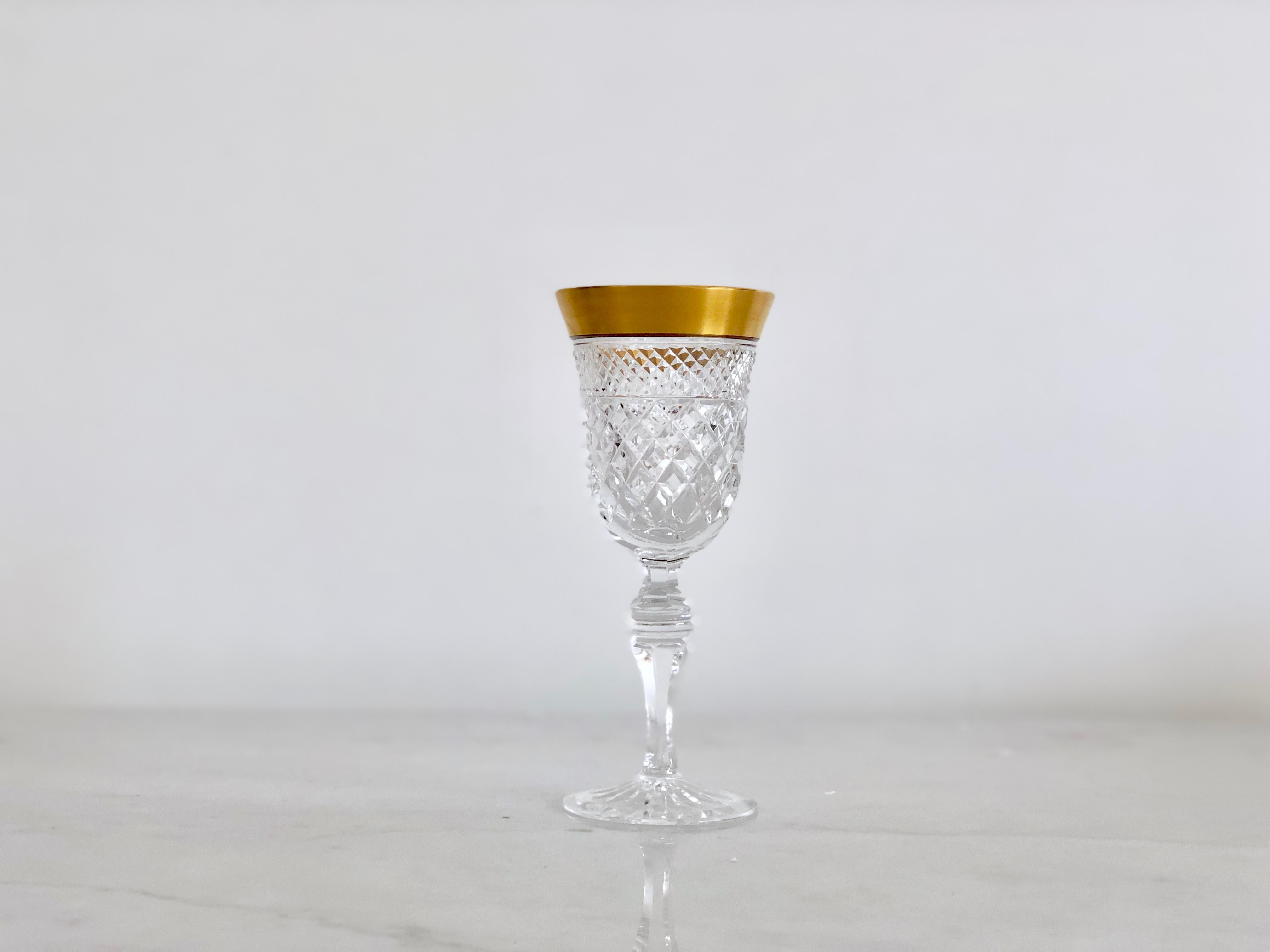 Set of 8 beautiful crystal dessert wine glasses series 