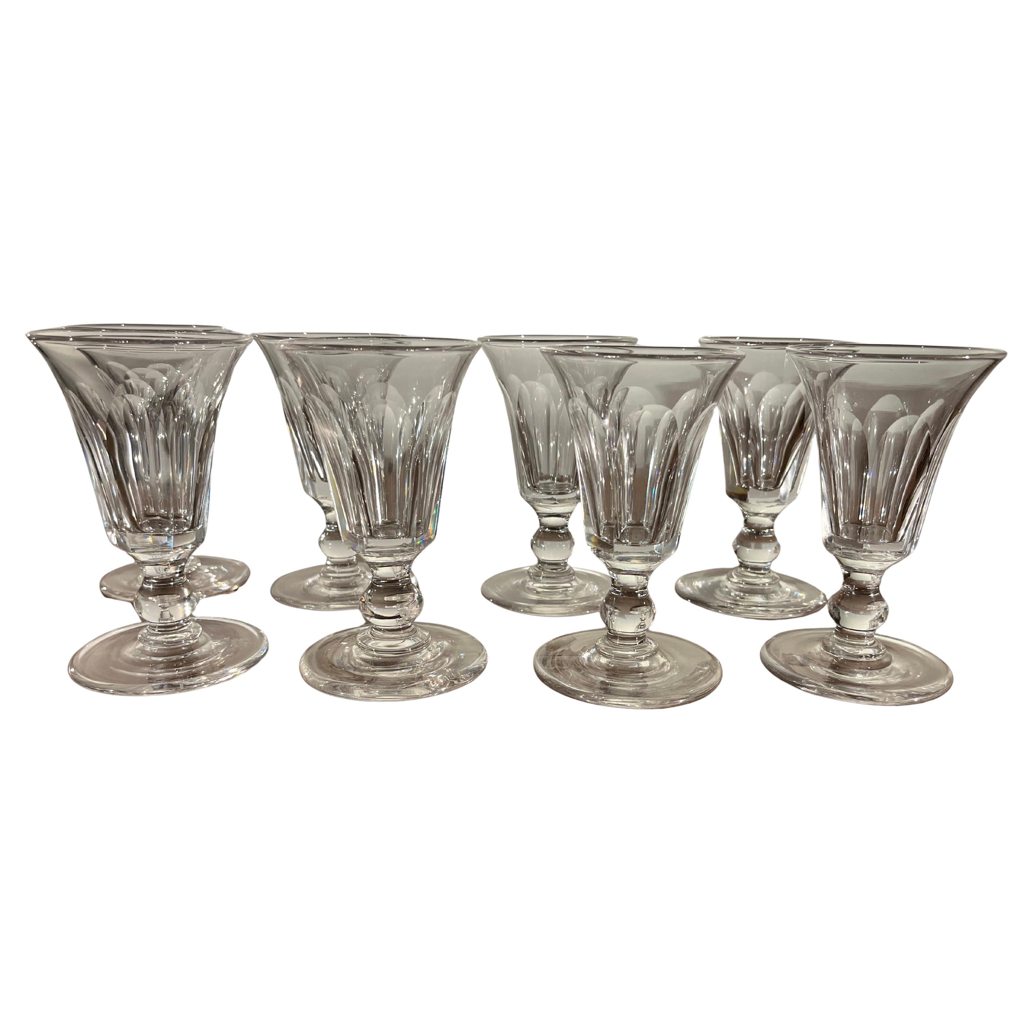 Set di 8 bicchieri da sherry in cristallo, Saint Louis