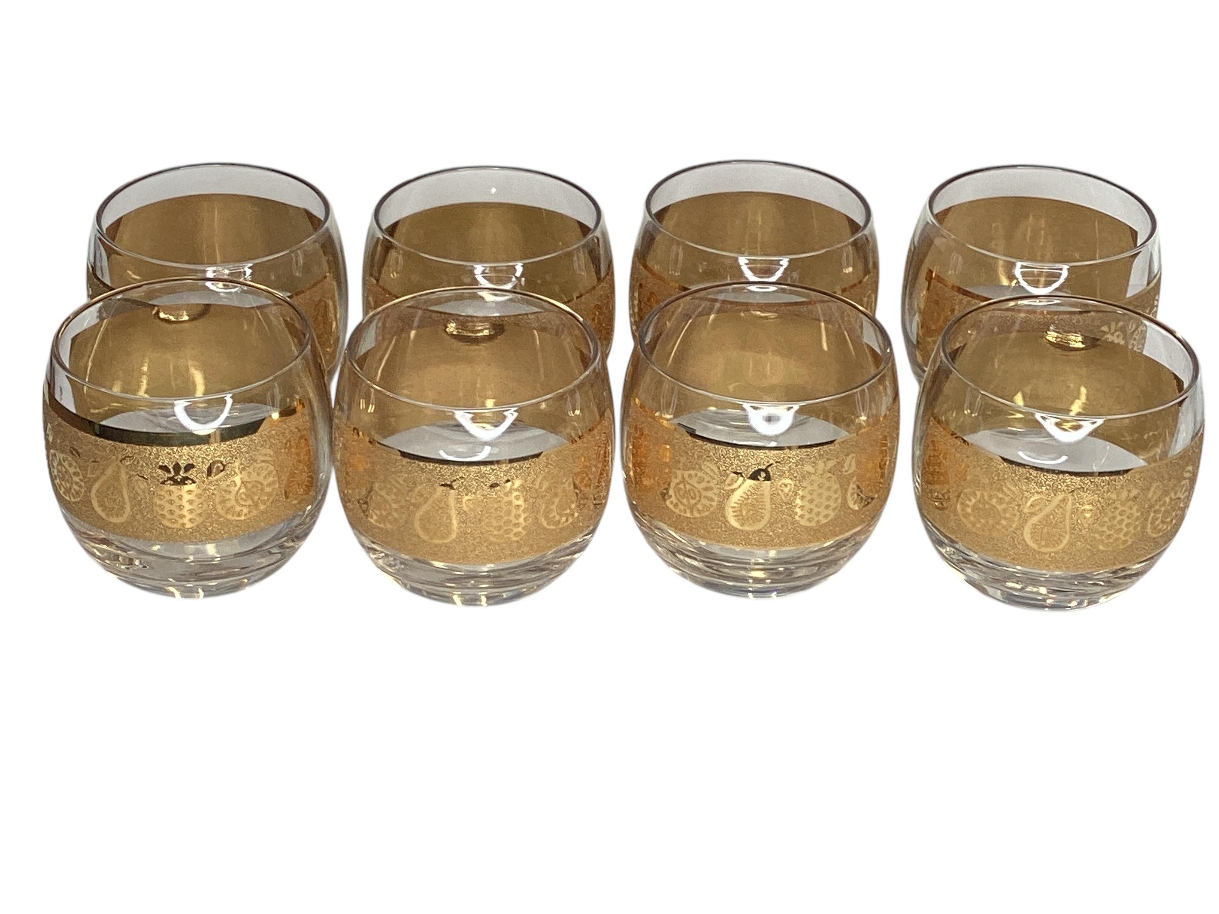 Set di 8 bicchieri da cocktail Culver Florentine Roly Poly in vendita 3