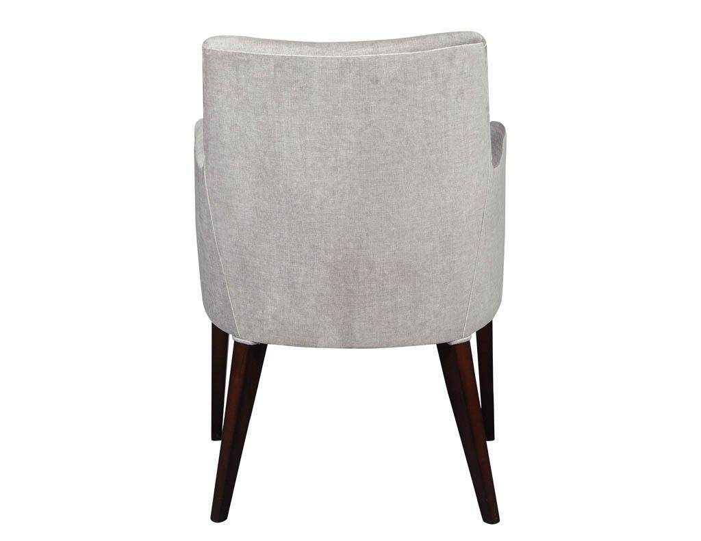 Contemporary Set of 8 Custom Modern Dining Chairs For Sale
